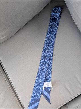 Blue Patterned Men's Skinny Tie